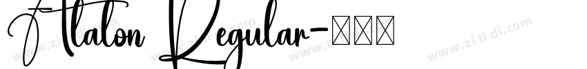 Atalon Regular字体转换